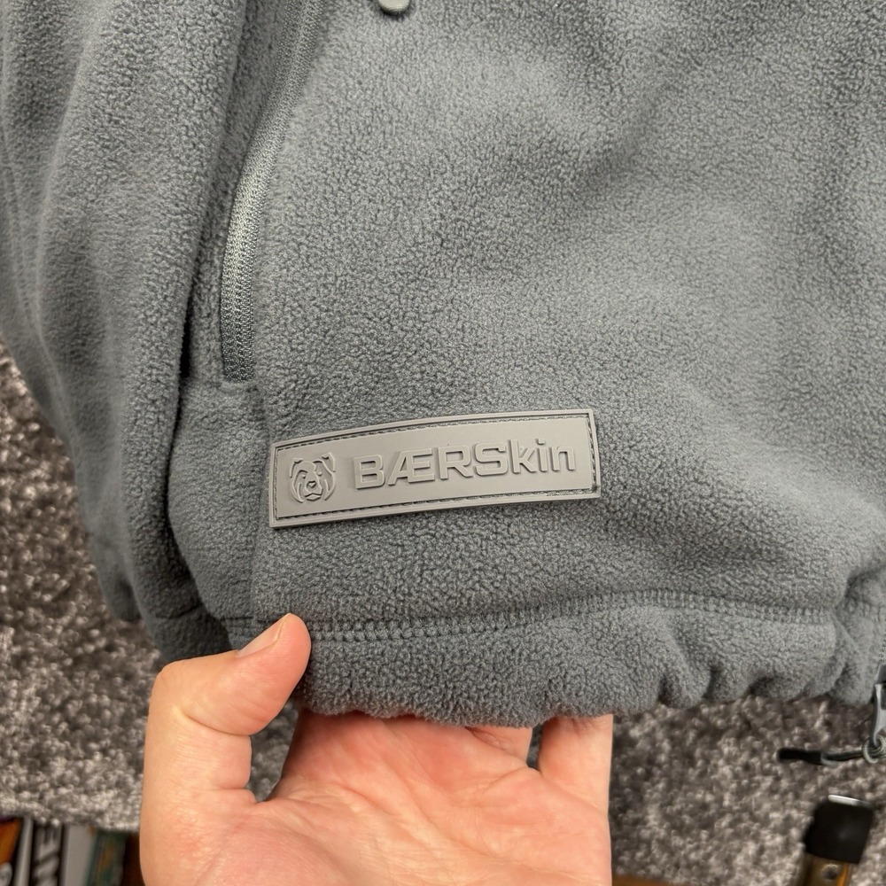 Baerskin Tactical Hoodie 3.0 Mens XXL Gray Fleece Hooded Full Zip Jacket - Picture 7 of 12